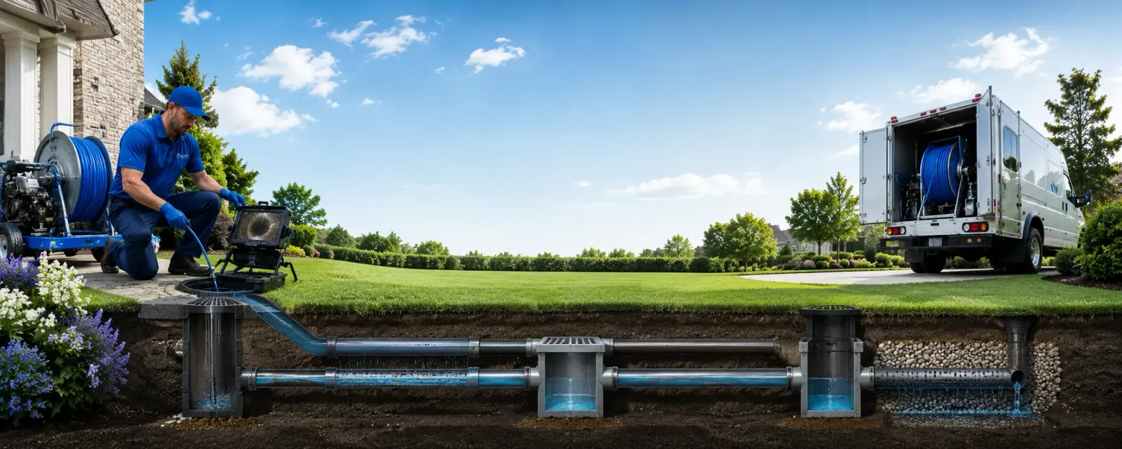 Outdoor drain cleaning information for Farmersburg, IN